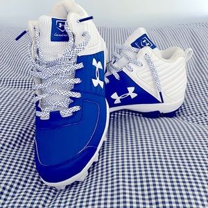Under Armour Baseball Cleats, Size 6Y, Blue